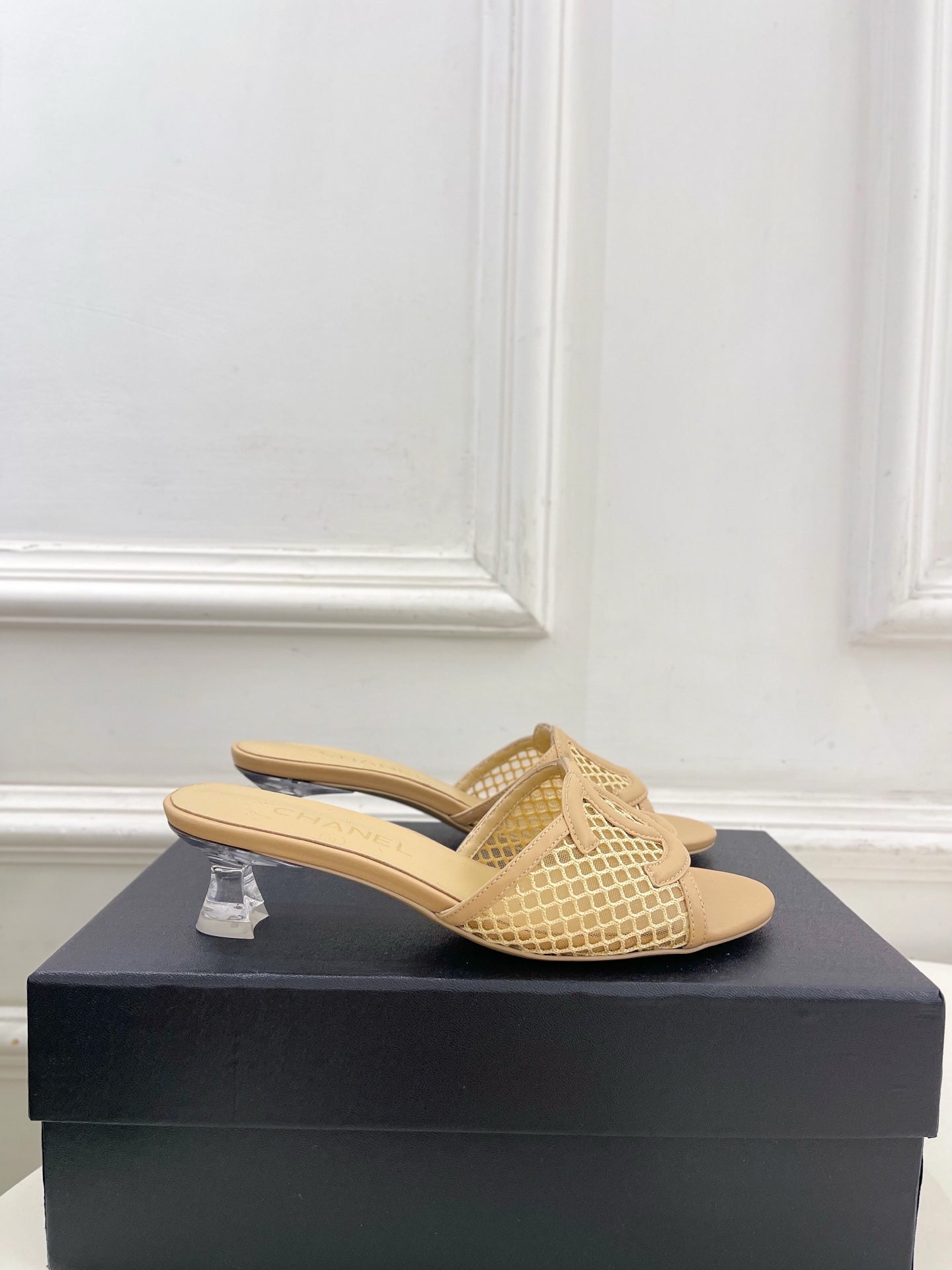 Chanel Women's Mesh openwork Shoes Heel Height 4.5cm C93326 - Euro 35=US 4 - View 3