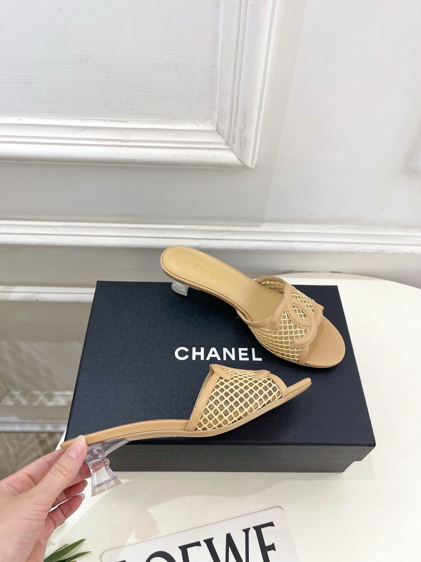 Chanel Women's Mesh openwork Shoes Heel Height 4.5cm C93326 - Euro 35=US 4 - View 5