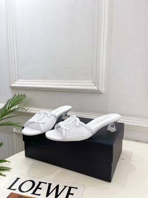 Chanel Women's Mesh openwork Shoes Heel Height 4.5cm C93327 - Euro 35=US 4 - View 4