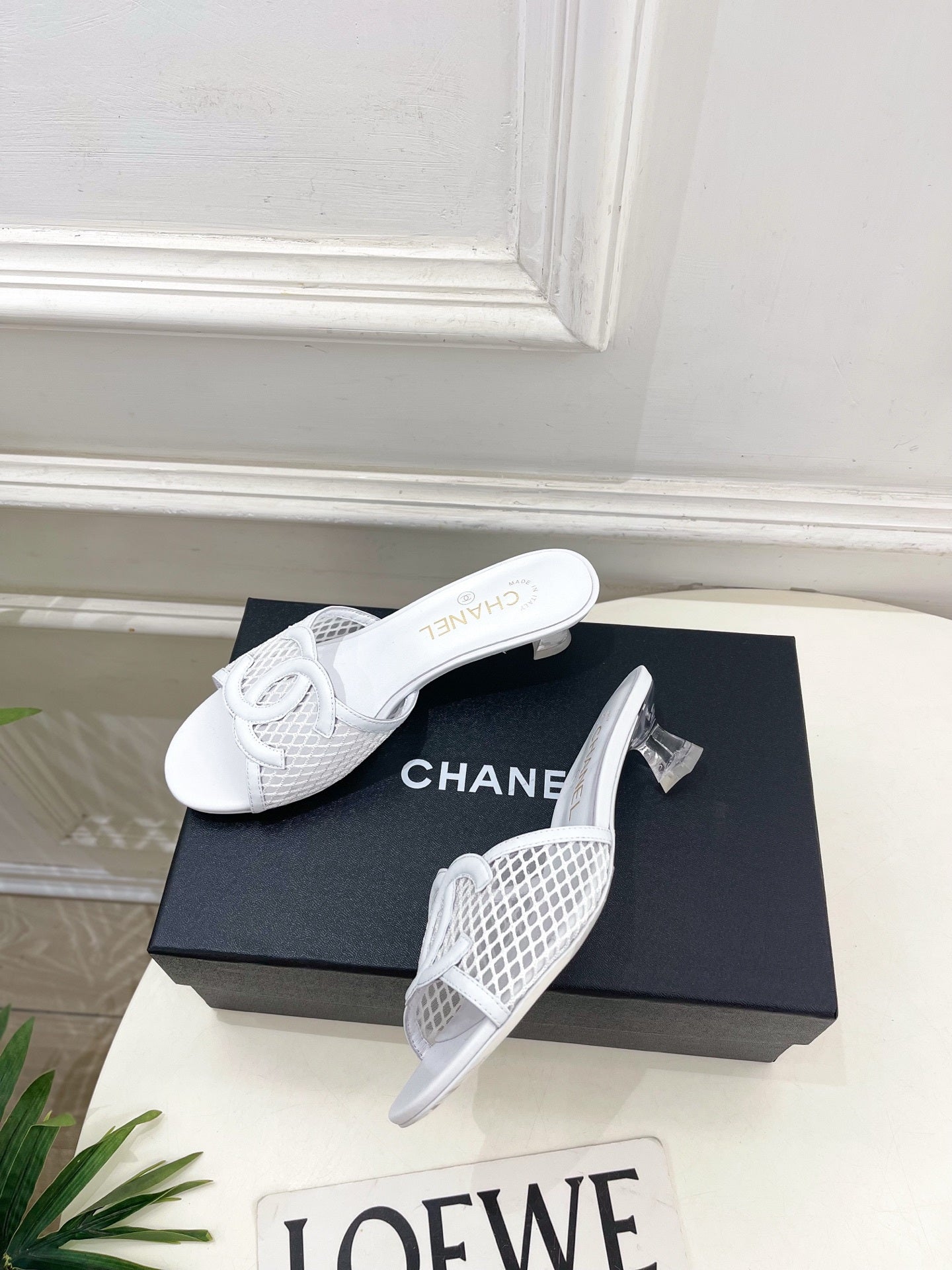 Chanel Women's Mesh openwork Shoes Heel Height 4.5cm C93327 - Euro 35=US 4 - View 1