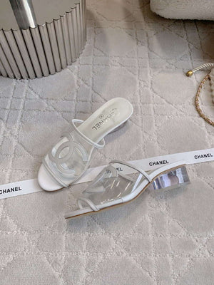 Chanel Women's New Transparent Slippers Fashion Shoes C93445 - Euro 35=US 4 - View 4