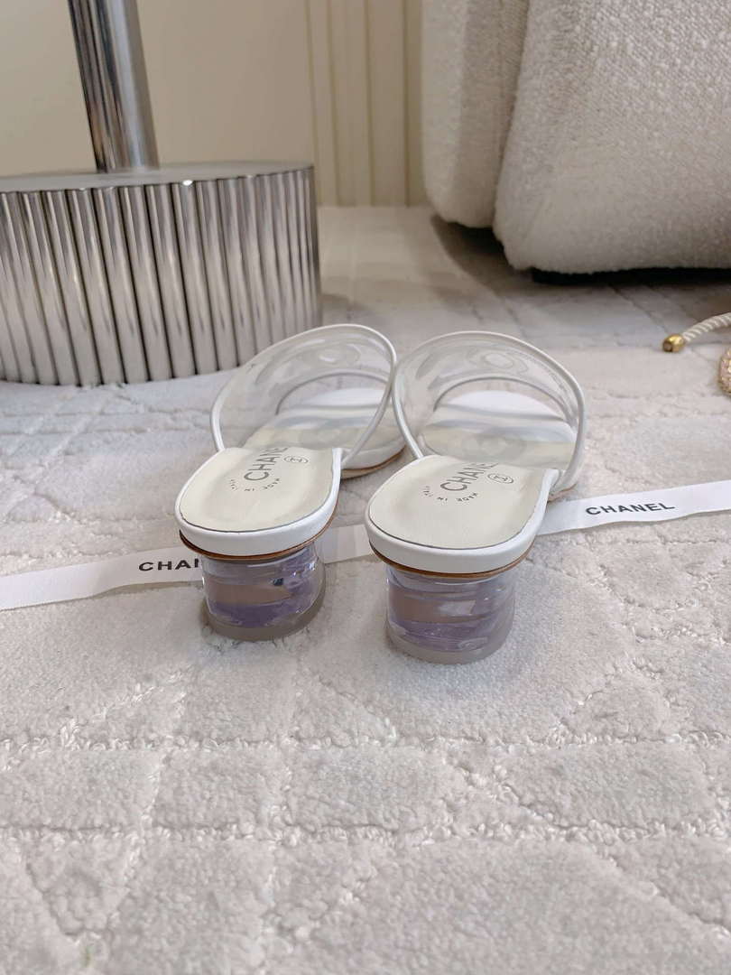 Chanel Women's New Transparent Slippers Fashion Shoes C93445