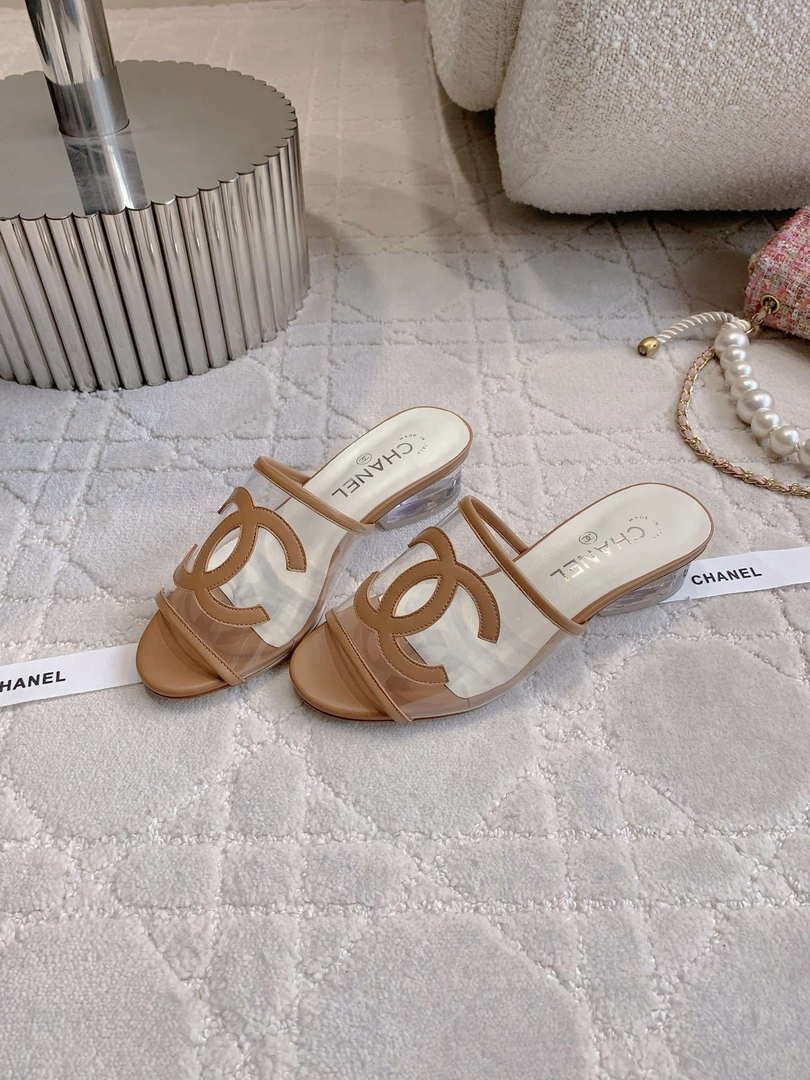 Chanel Women's New Transparent Slippers Fashion Shoes C93446 - Euro 35=US 4 - View 3
