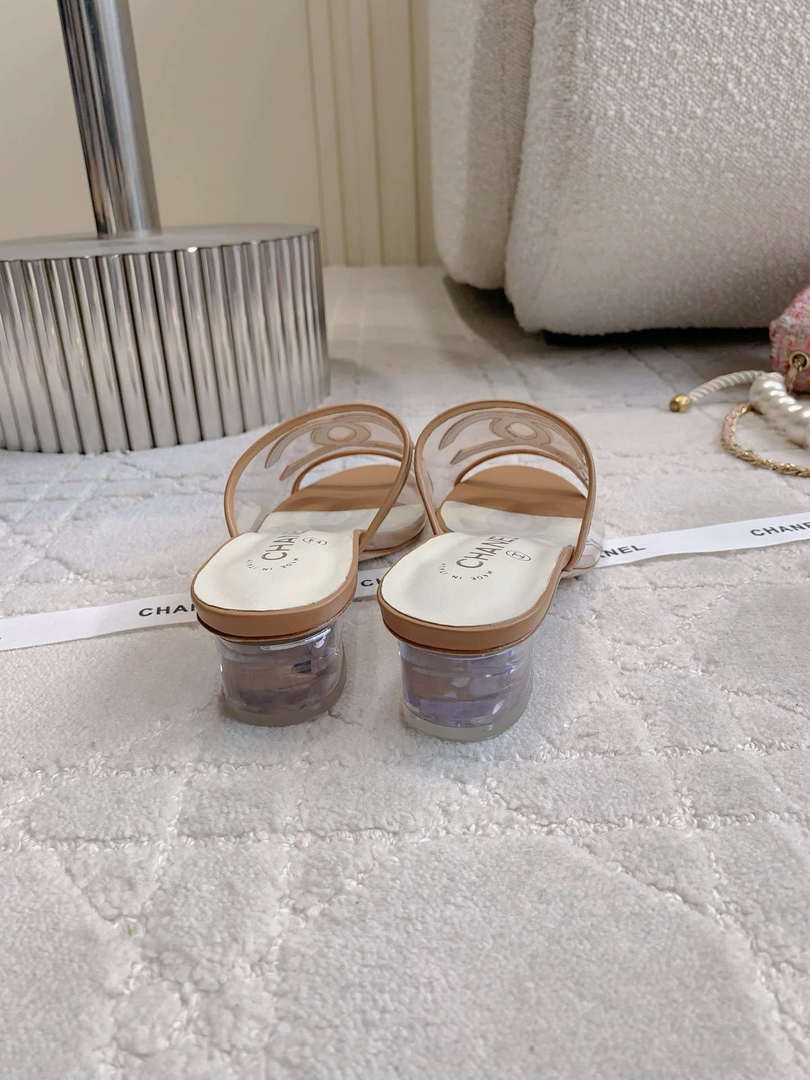 Chanel Women's New Transparent Slippers Fashion Shoes C93446