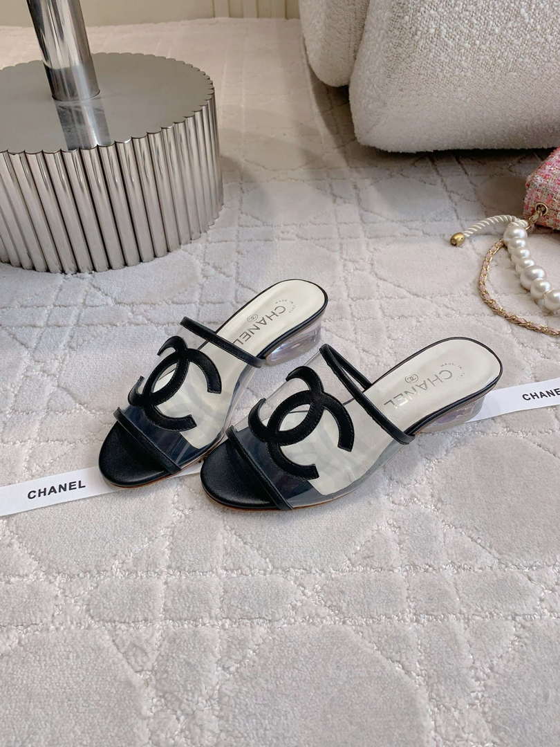 Chanel Women's New Transparent Slippers Fashion Shoes C93447 - Euro 35=US 4 - View 3