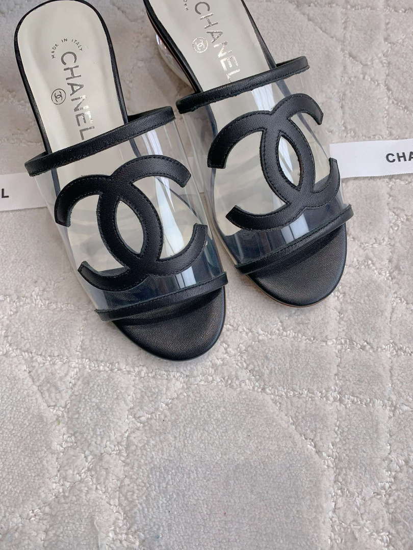Chanel Women's New Transparent Slippers Fashion Shoes C93447 - Euro 35=US 4 - View 5
