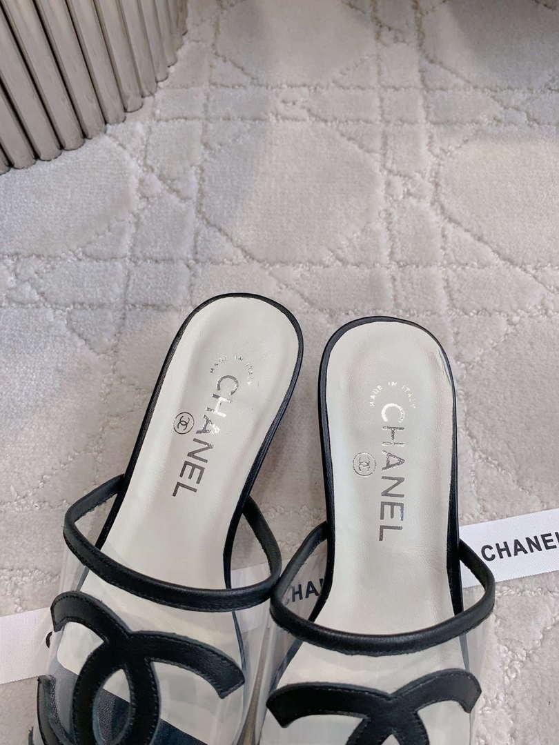 Chanel Women's New Transparent Slippers Fashion Shoes C93447