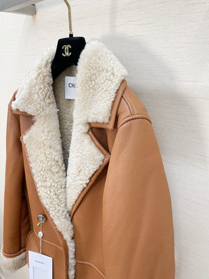 Chanel Women's P78306C70097NZZR1 Fashion Coat shearling Lambskin C62303 - S - View 4