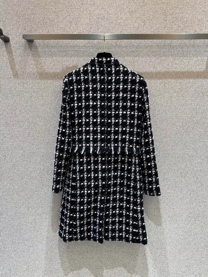 Chanel Women's Plaid denim long Clothing Coat C62301