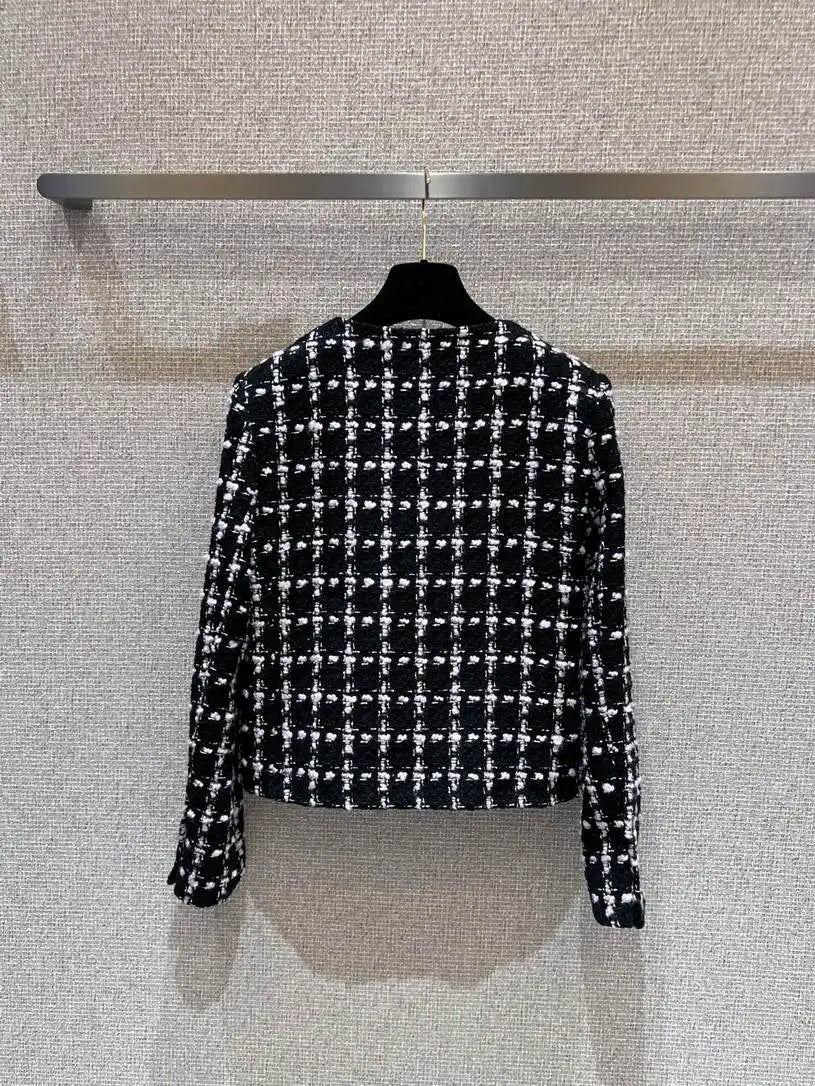 Chanel Women's Plaid nylon jacket + skirt set  Clothing Coat C62302