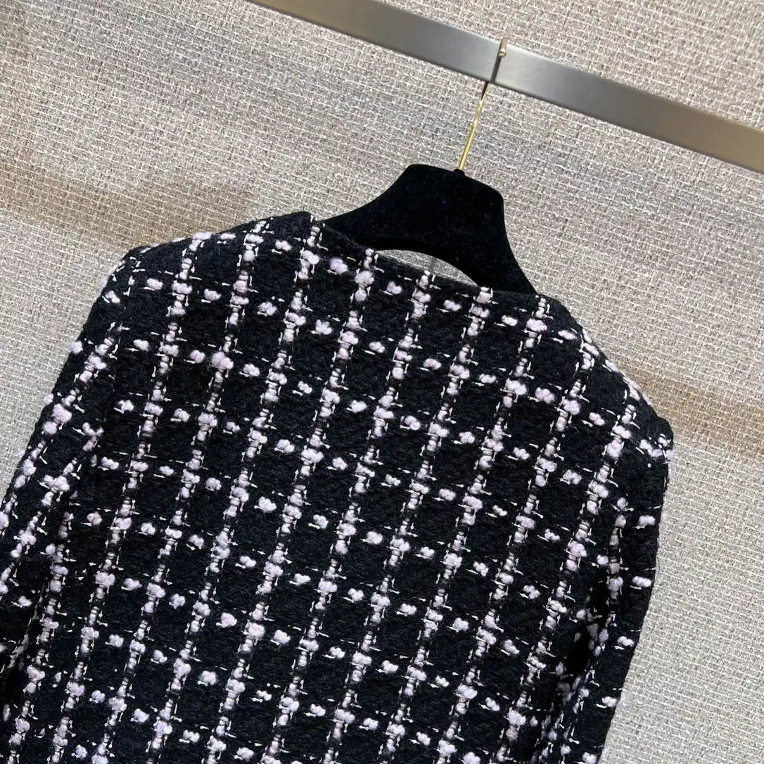 Chanel Women's Plaid nylon jacket + skirt set  Clothing Coat C62302