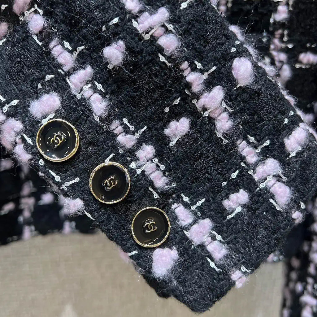 Chanel Women's Plaid nylon jacket + skirt set  Clothing Coat C62302