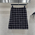 Chanel Women's Plaid nylon skirt C62303