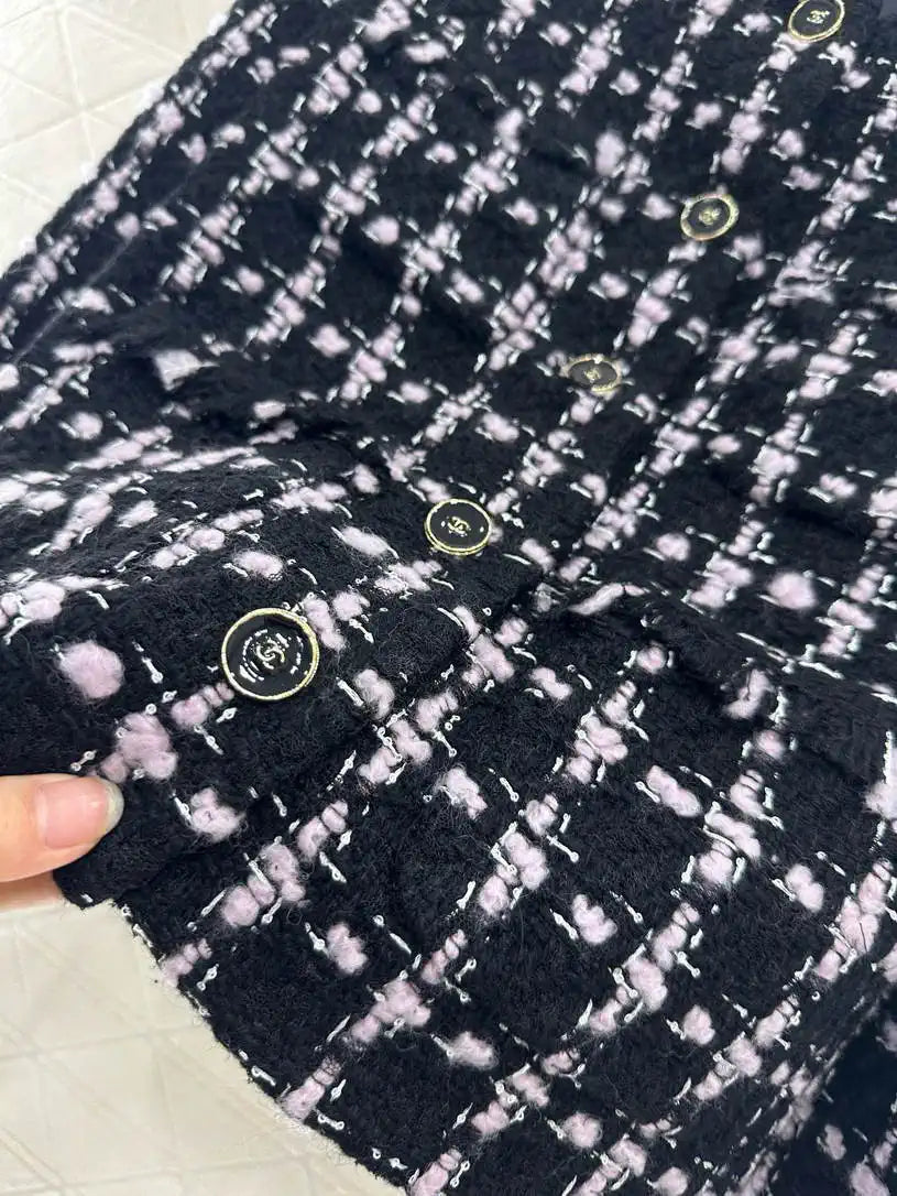 Chanel Women's Plaid nylon skirt C62303