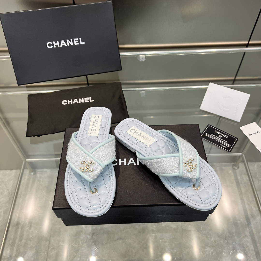 Chanel Women's Rhombus Slippers C91603 - 35 - View 2