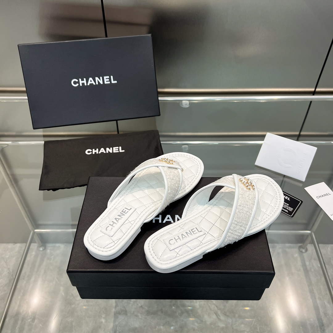 Chanel Women's Rhombus Slippers C91604 - 35 - View 5