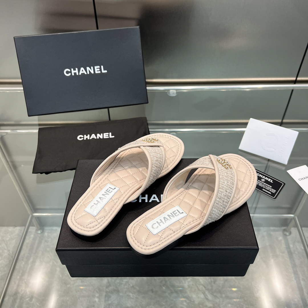Chanel Women's Rhombus Slippers C91605 - 35 - View 4