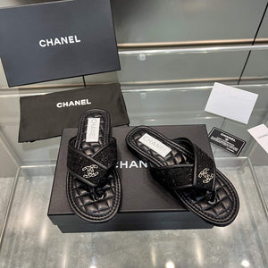 Chanel Women's Rhombus Slippers C91606 - 35 - View 3