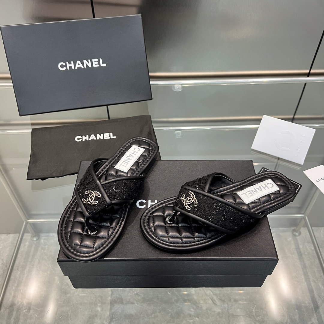 Chanel Women's Rhombus Slippers C91606 - 35 - View 6