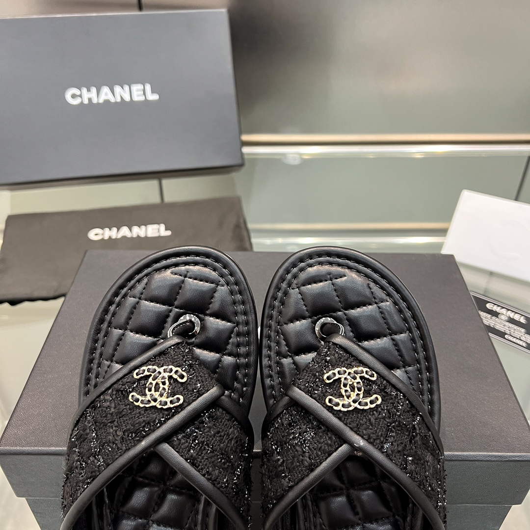 Chanel Women's Rhombus Slippers C91606 - 35 - View 8