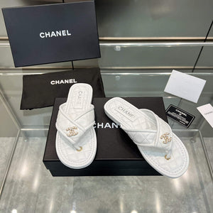 Chanel Women's Rhombus Slippers C91608 - 35 - View 2