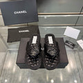 Chanel Women's Rhombus Slippers C91609 - 35 - View 1