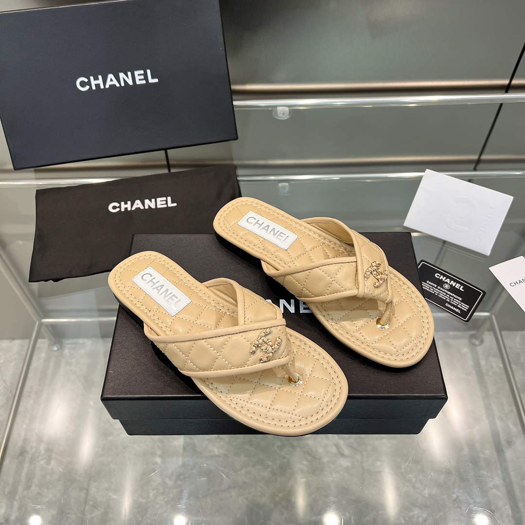Chanel Women's Rhombus Slippers C91610 - 35 - View 3