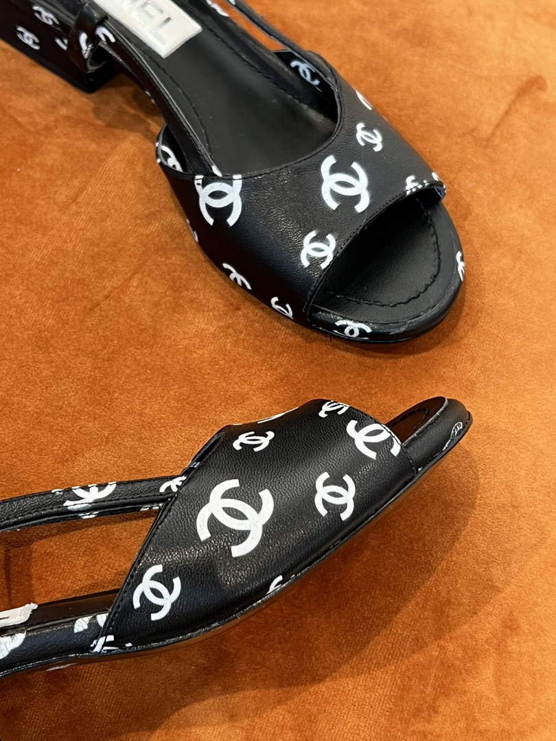 Chanel Women's Sandals Chanel Designer Heel 35mm C90240 Black