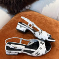 Chanel Women's Sandals Chanel Designer Heel 35mm C90240 White - 35 - View 1