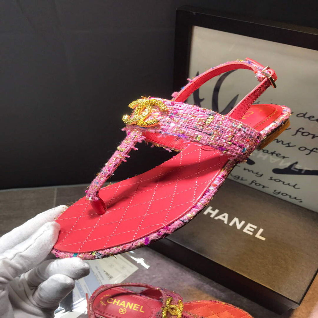 Chanel Women's Sandals Chanel Slippers Lambskin C90146