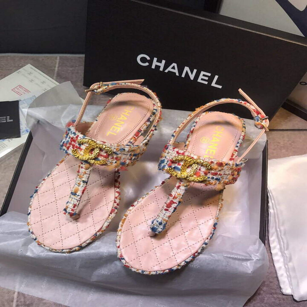 Chanel Women's Sandals Chanel Slippers Lambskin C90147