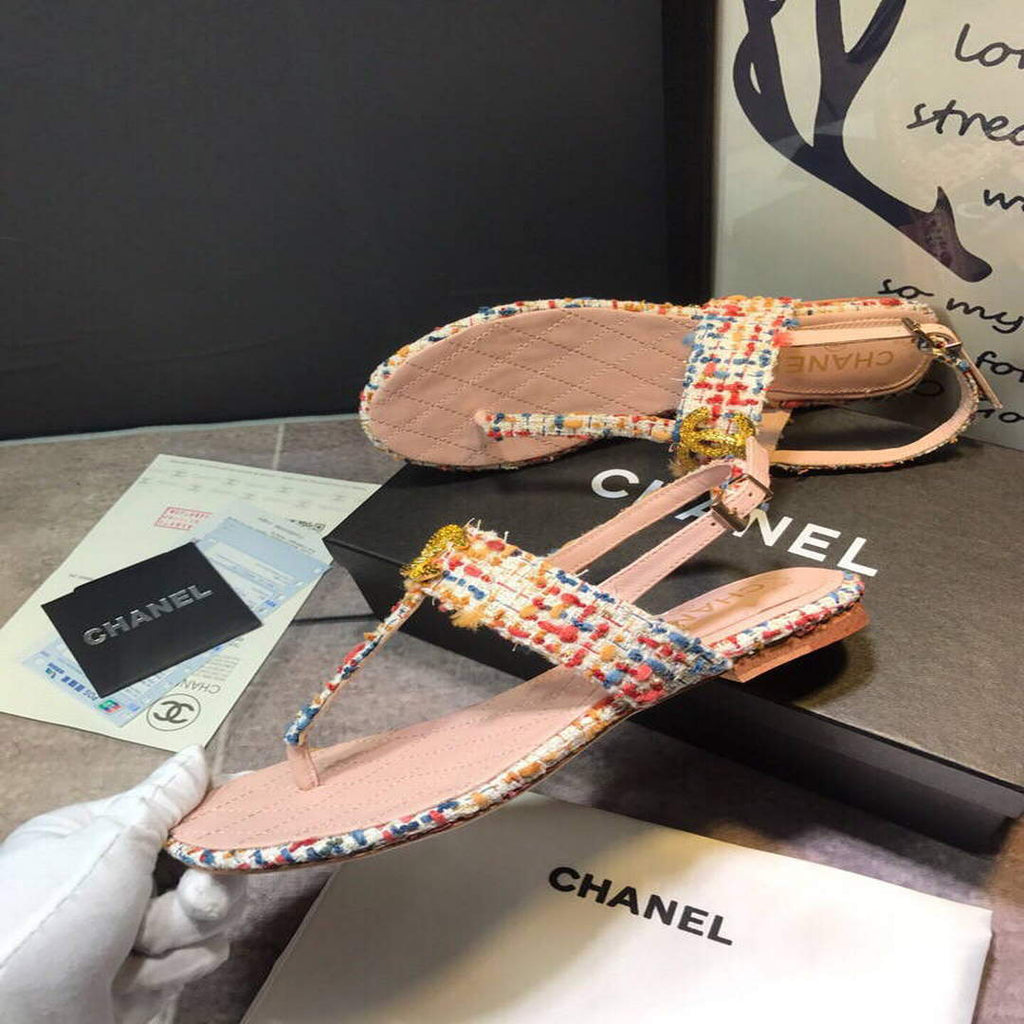 Chanel Women's Sandals Chanel Slippers Lambskin C90147