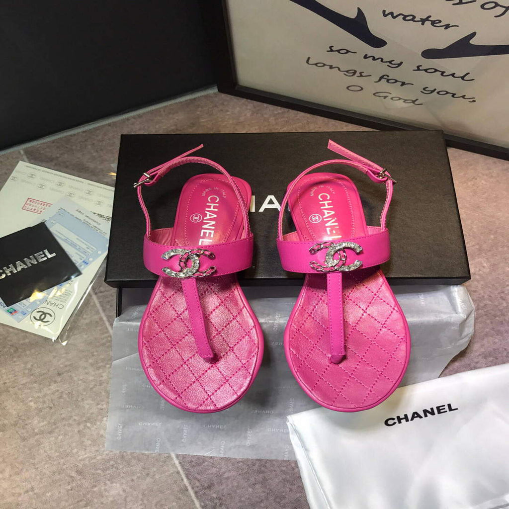 Chanel Women's Sandals Chanel Slippers Lambskin C90148