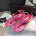 Chanel Women's Sandals Chanel Slippers Lambskin C90148
