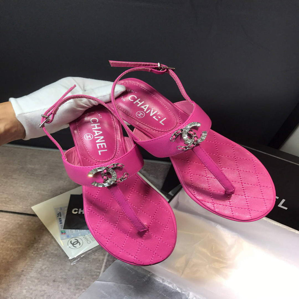 Chanel Women's Sandals Chanel Slippers Lambskin C90148