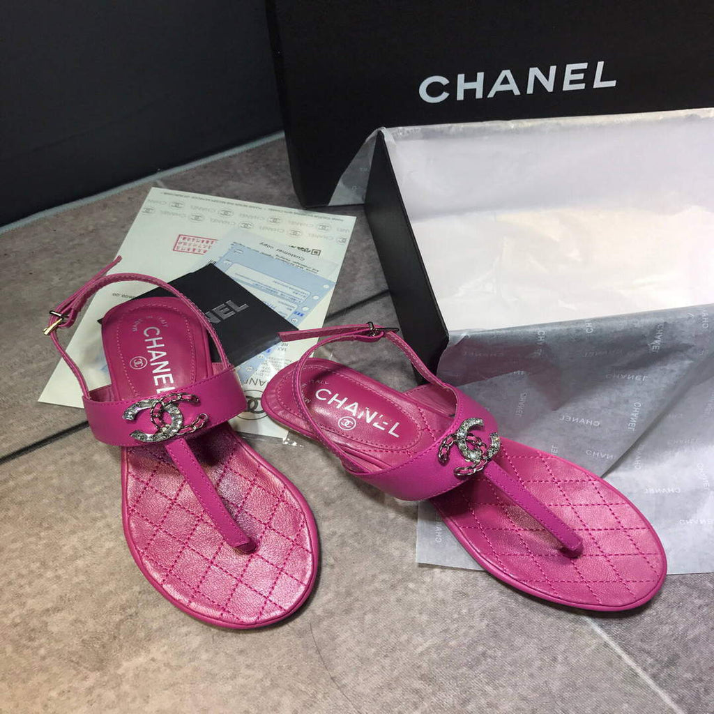 Chanel Women's Sandals Chanel Slippers Lambskin C90148