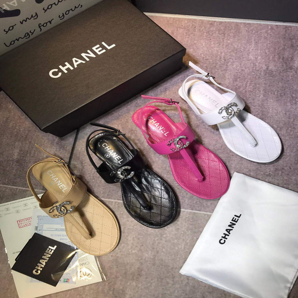 Chanel Women's Sandals Chanel Slippers Lambskin C90148