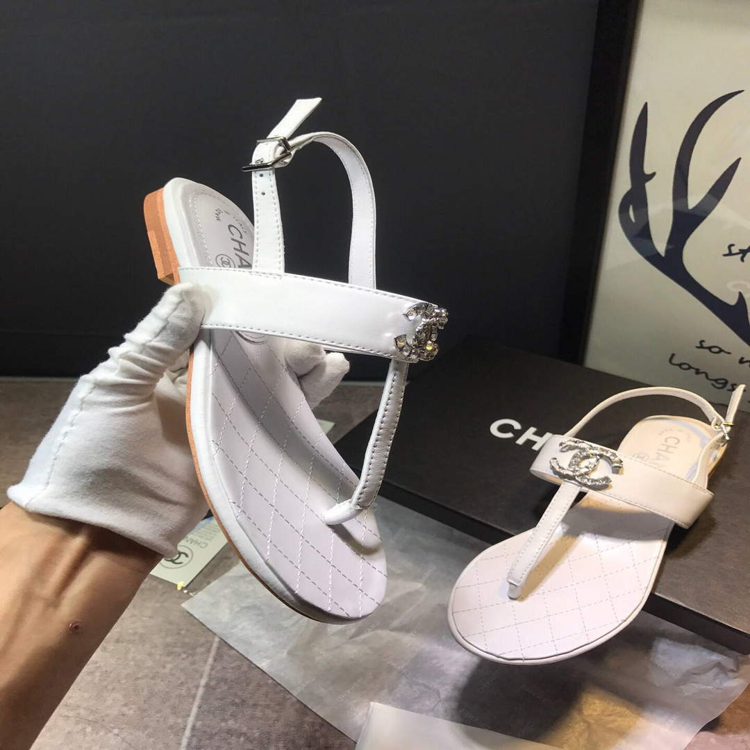 Chanel Women's Sandals Chanel Slippers Lambskin C90149