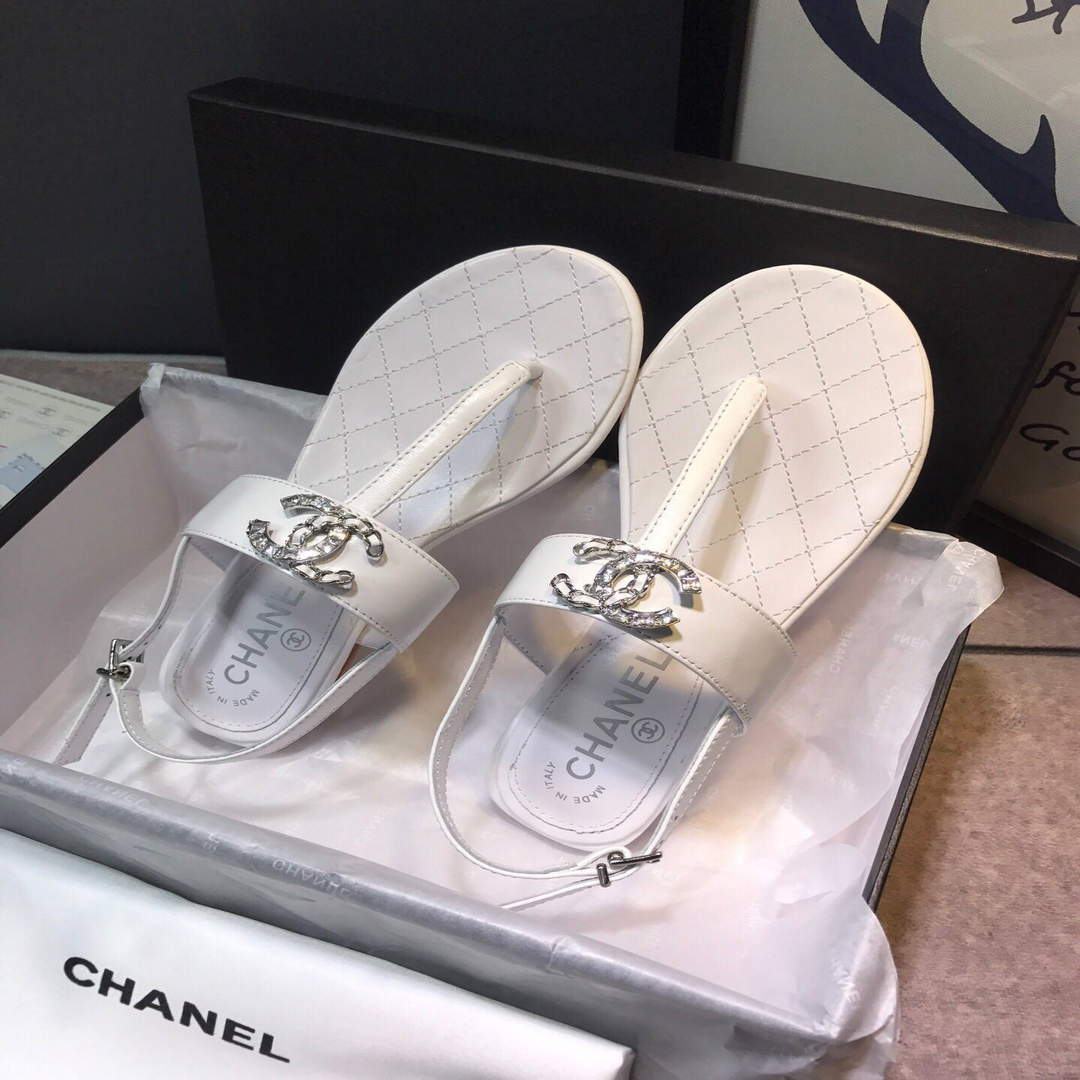 Chanel Women's Sandals Chanel Slippers Lambskin C90149