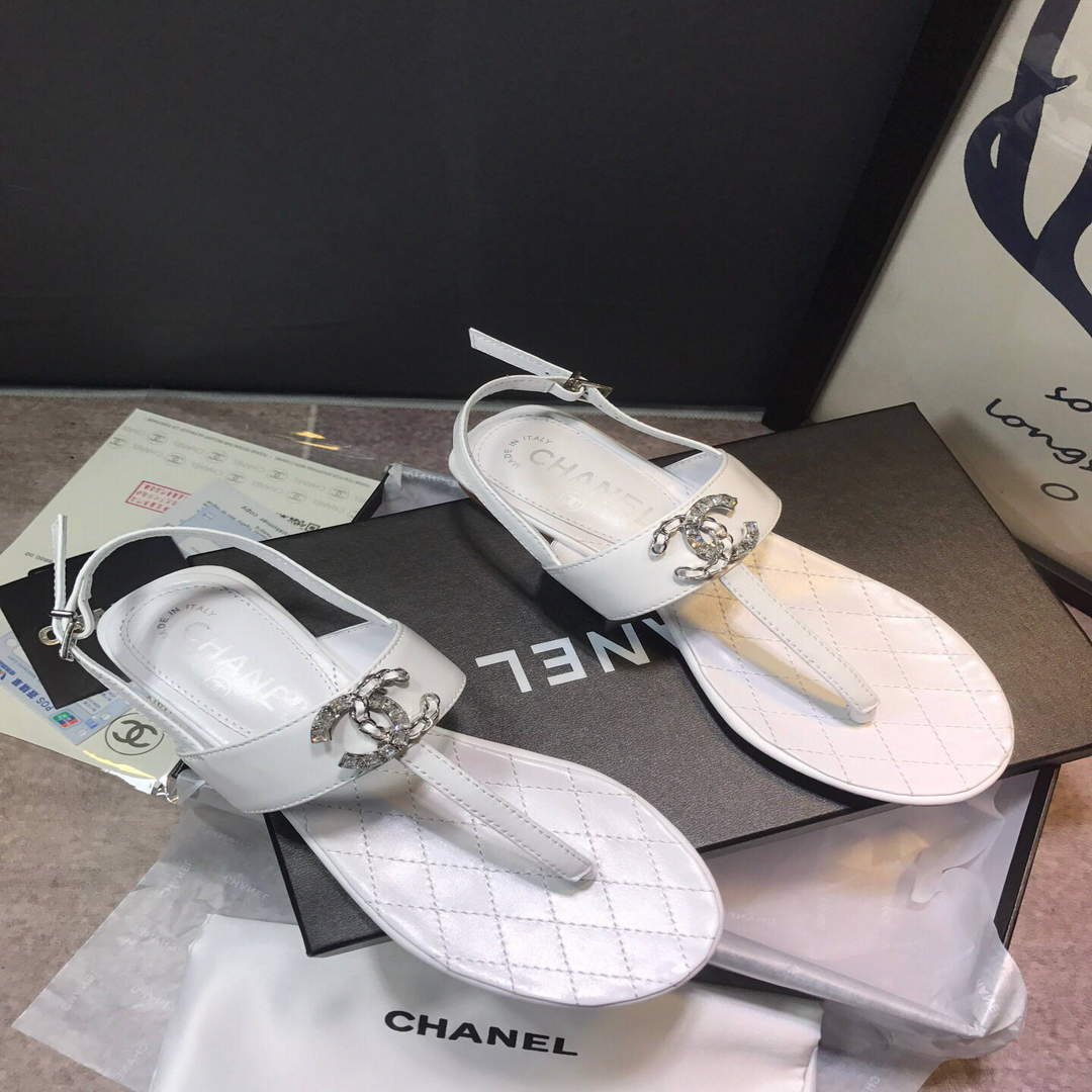Chanel Women's Sandals Chanel Slippers Lambskin C90149
