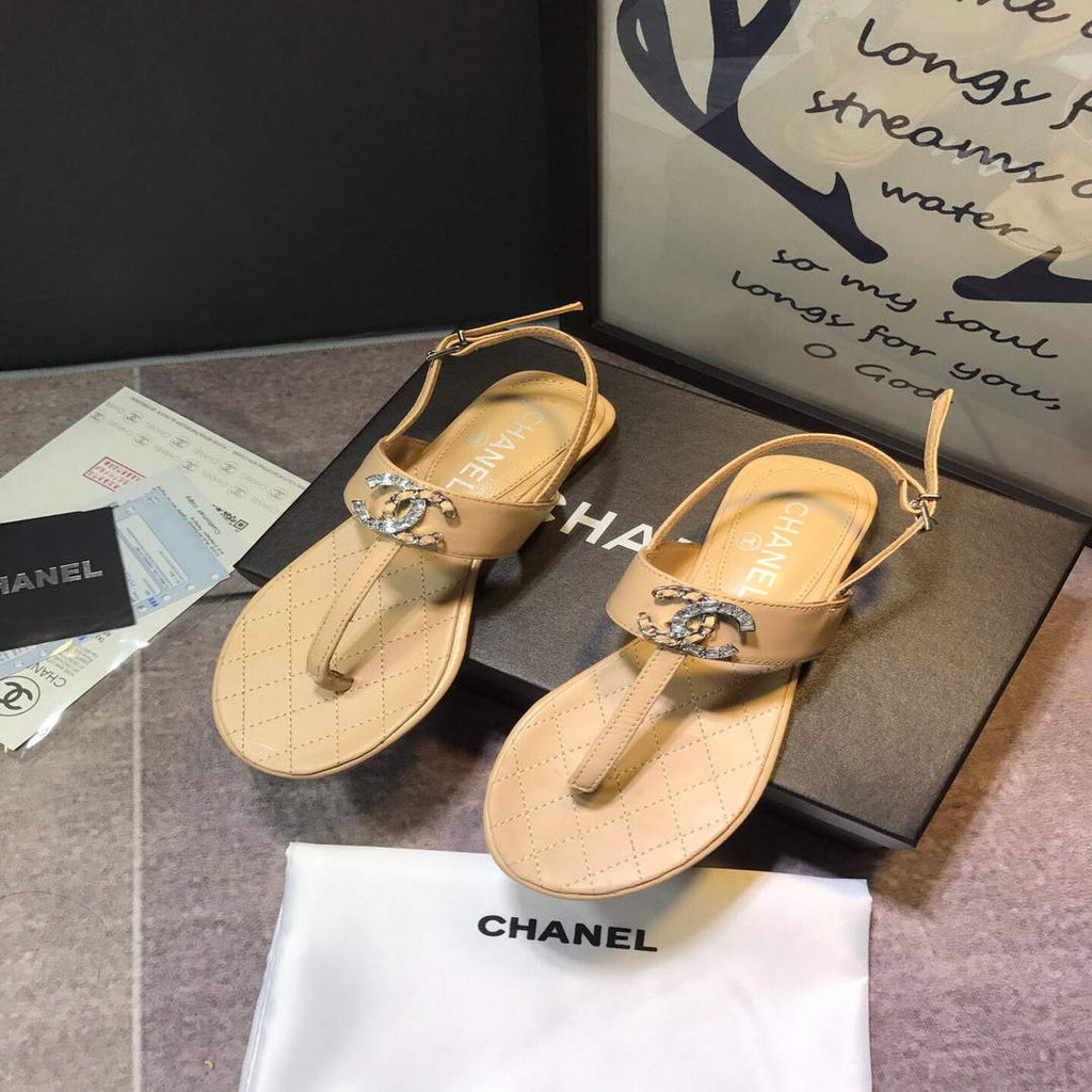 Chanel Women's Sandals Chanel Slippers Lambskin C90150