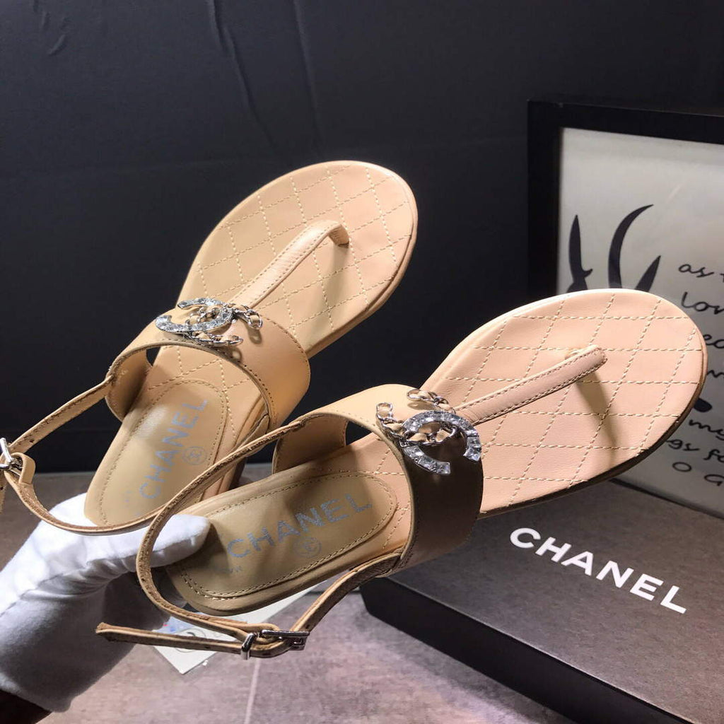 Chanel Women's Sandals Chanel Slippers Lambskin C90150