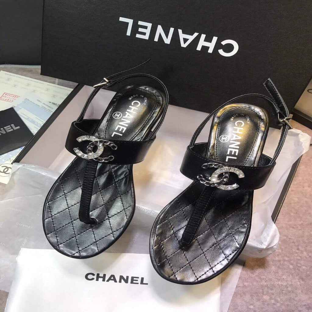 Chanel Women's Sandals Chanel Slippers Lambskin C90151