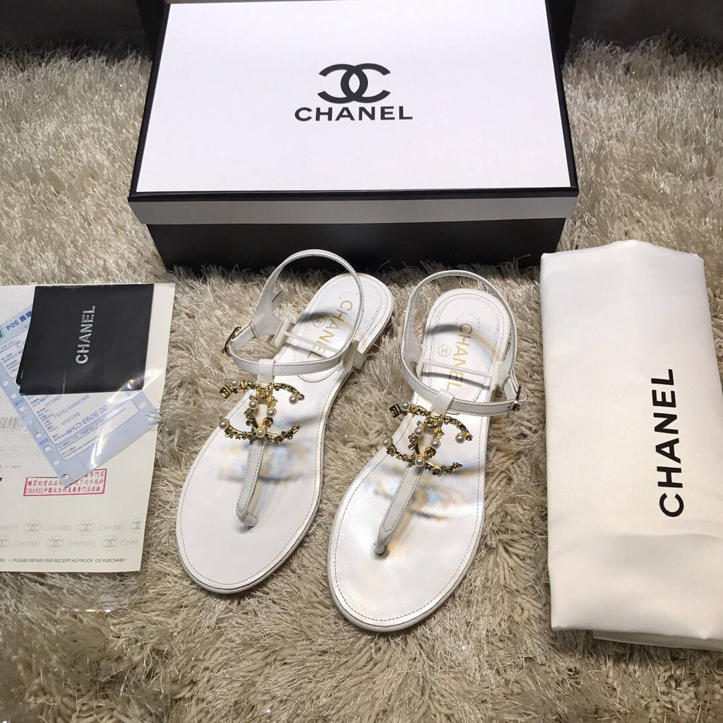 Chanel Women's Sandals Chanel Slippers Lambskin C90152