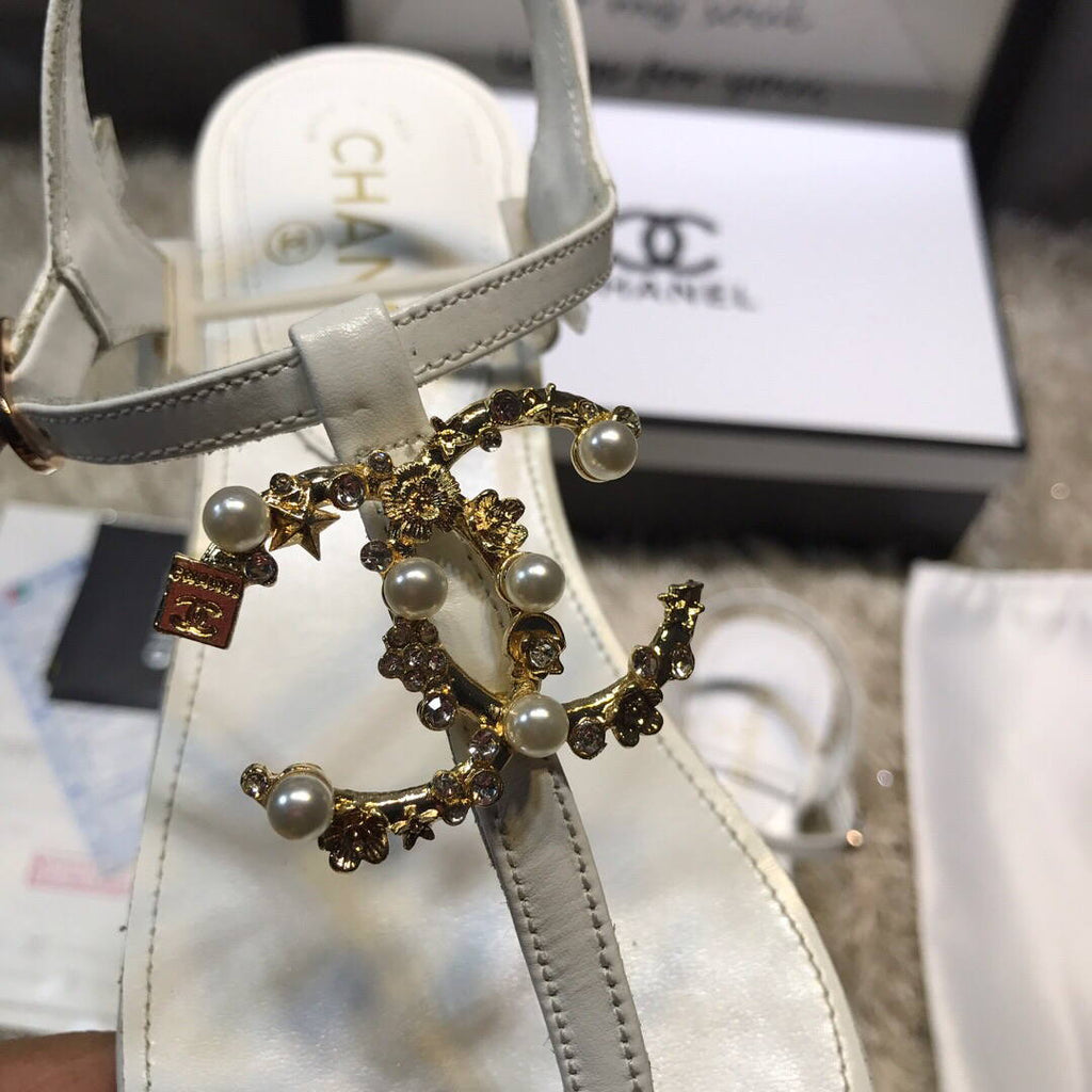 Chanel Women's Sandals Chanel Slippers Lambskin C90152