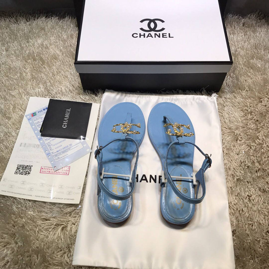 Chanel Women's Sandals Chanel Slippers Lambskin C90154