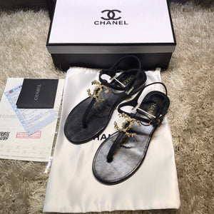 Chanel Women's Sandals Chanel Slippers Lambskin C90155 - 35 - View 4
