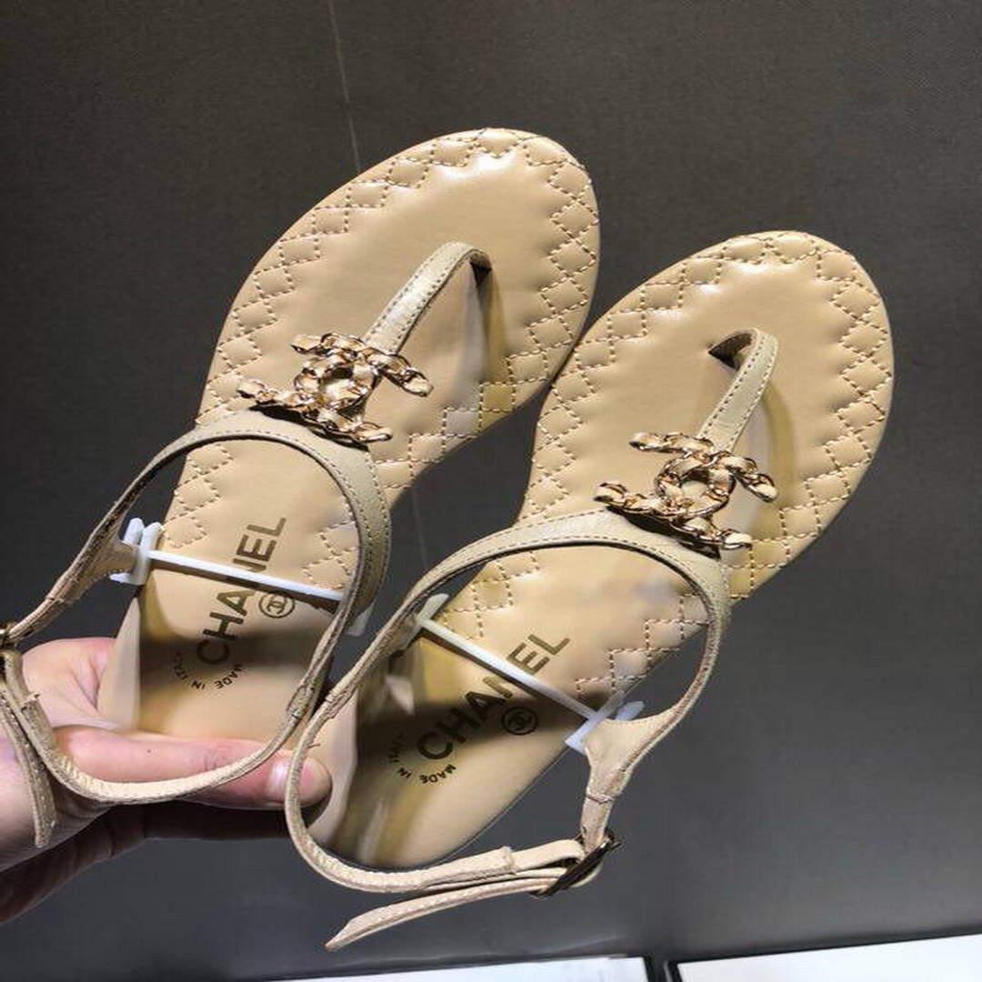 Chanel Women's Sandals Chanel Slippers Lambskin C90157