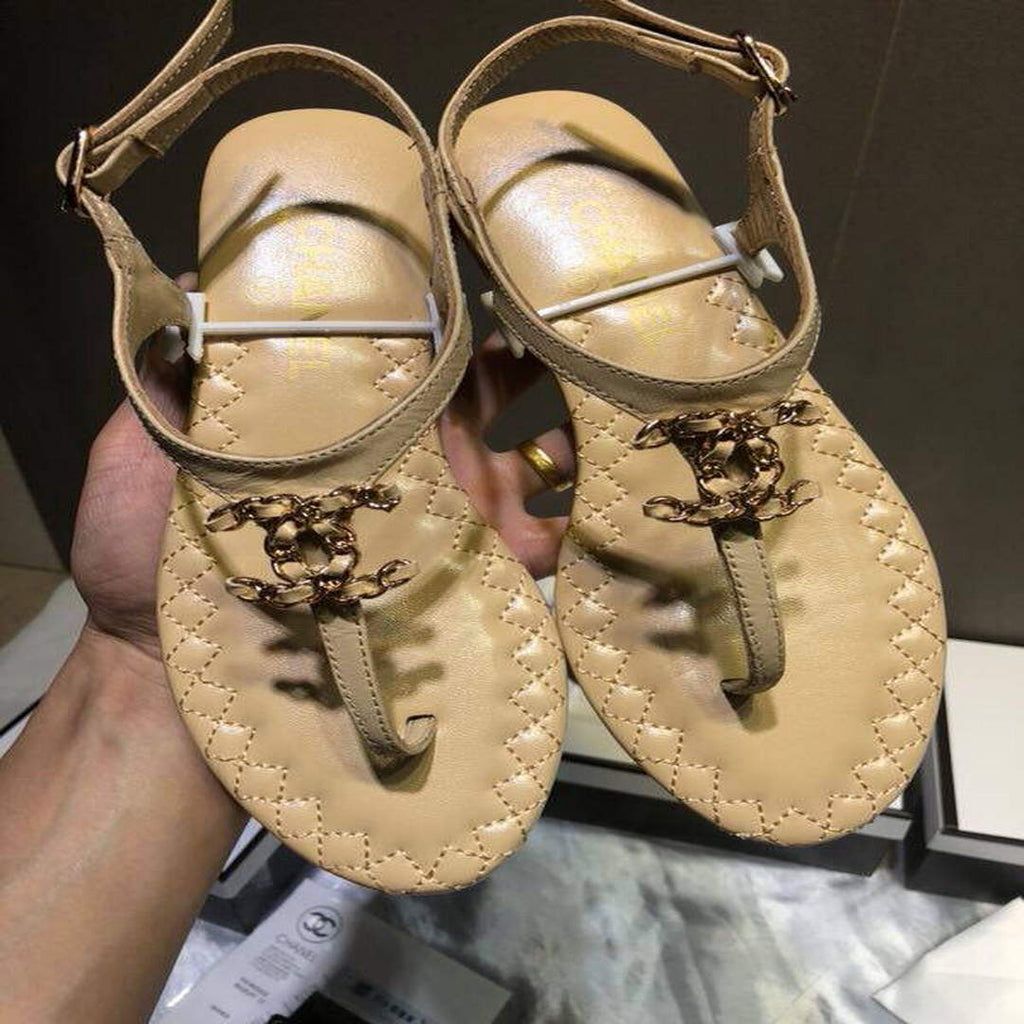 Chanel Women's Sandals Chanel Slippers Lambskin C90157