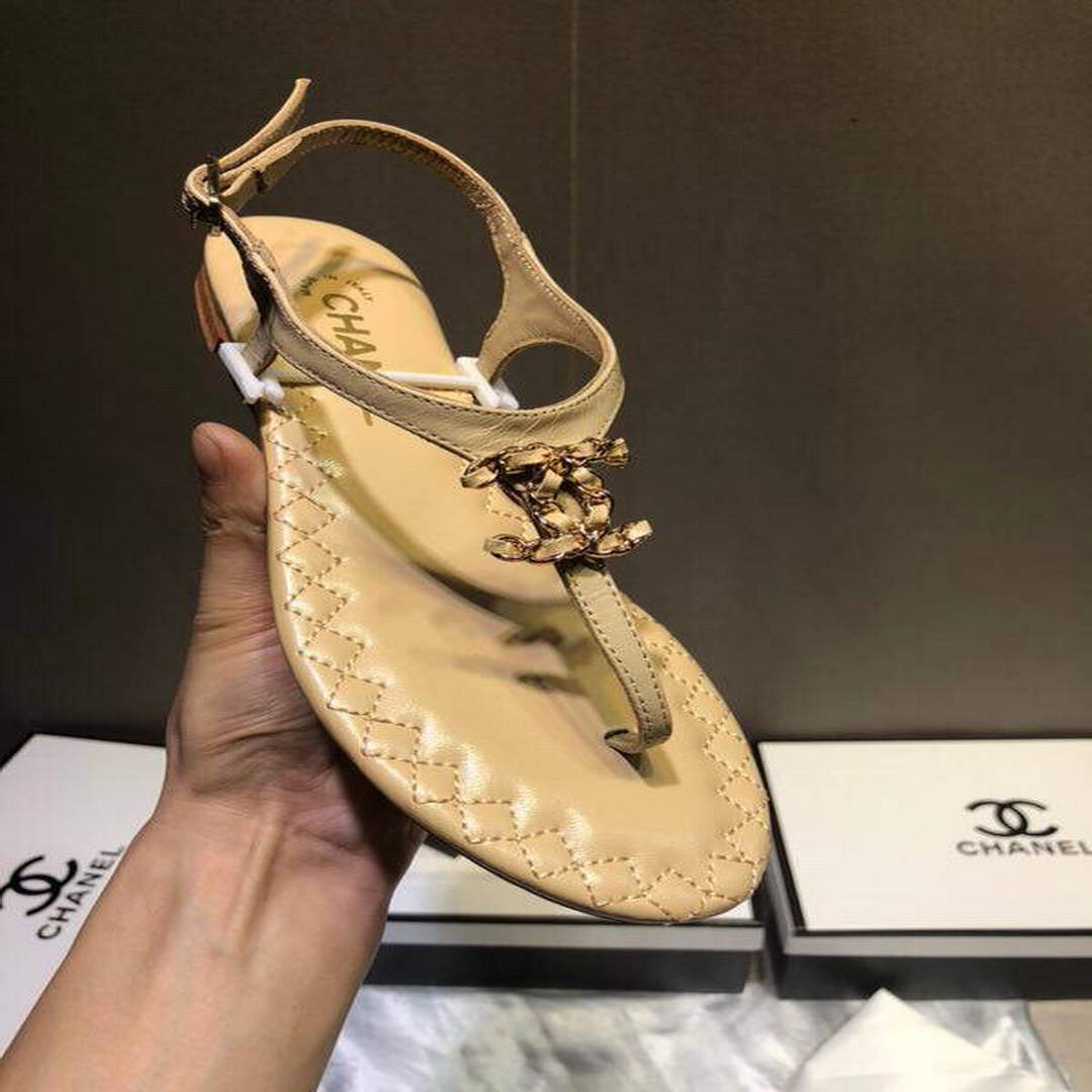 Chanel Women's Sandals Chanel Slippers Lambskin C90157